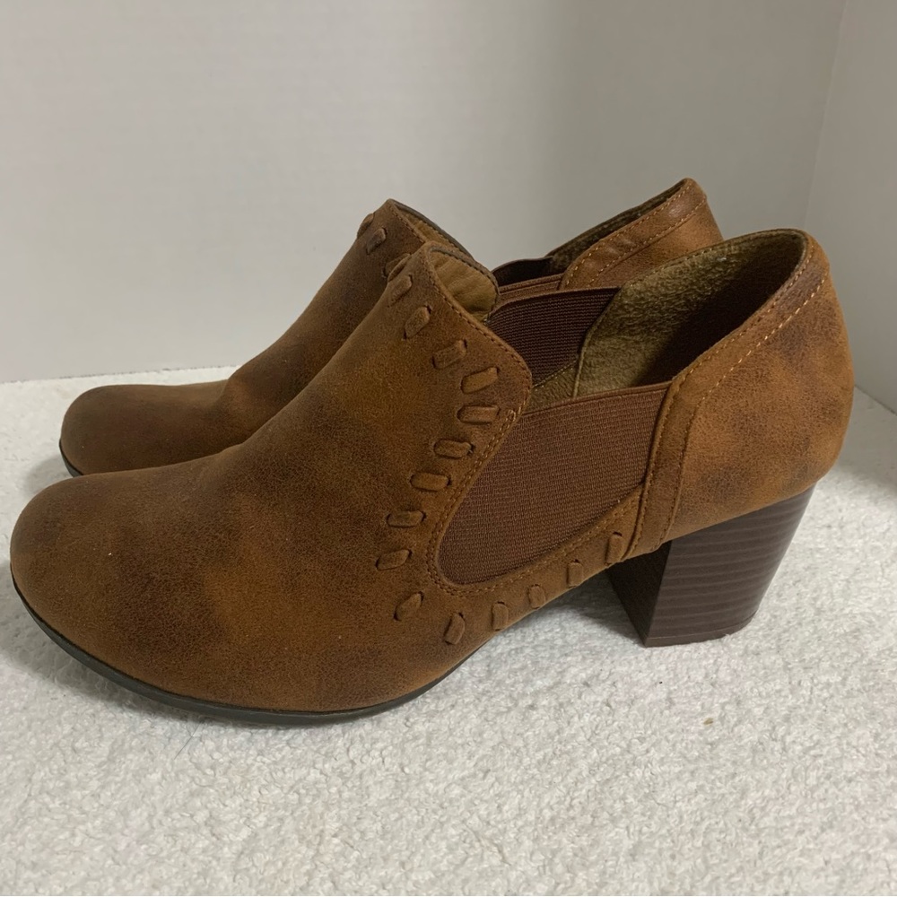 Eurosoft by Sofft‎ Solen Ankle Boots Booties  Brown Faux Leather SZ 11M